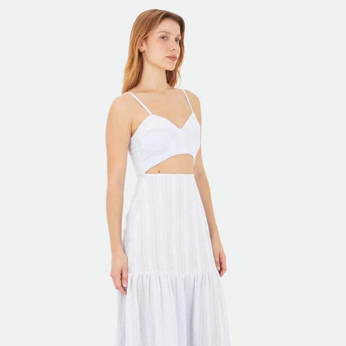 Light Blue Coral Long Dress