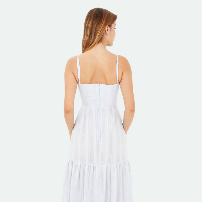 Light Blue Coral Long Dress