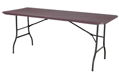 Mesa Homse Hsme06recrt Rectangular 6'x3' Rattan Plegable Marron