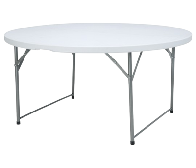 Mesa Homse Hsme60redpl Redonda 5' Plastica Plegable Blanco