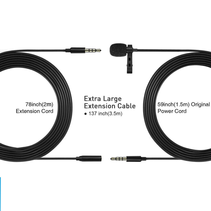 Micrófono Aux Celulares/Tabletas + Extensión 2m