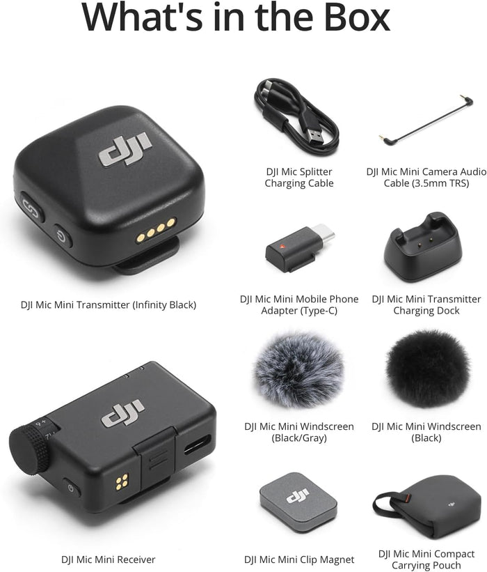 Micrófono Profesional DJI Mic Mini Con Cancelación De Ruido (1 TX + 1 RX)