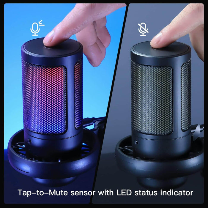 Micrófono USB Gamer RGB, Compatible Con PC/PS4/PS5/Mac