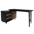 MUEBLE  EJECUTIVO STARKEN STEEL LEGS MELAMINA 16M BLACK