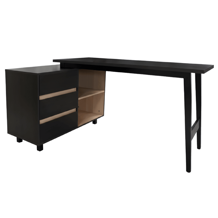 MUEBLE  EJECUTIVO STARKEN STEEL LEGS MELAMINA 16M BLACK