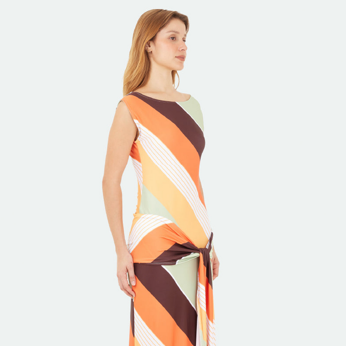 Multicolor Capri Long Dress