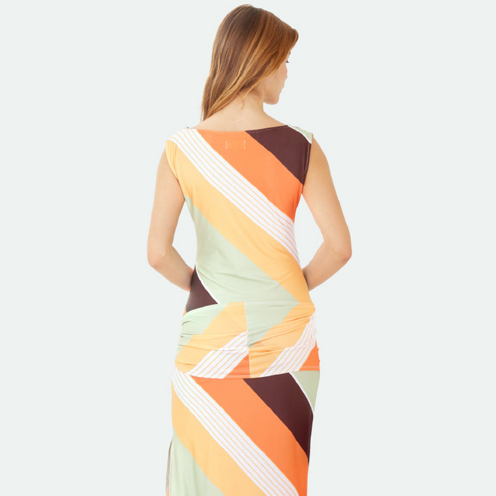 Multicolor Capri Long Dress