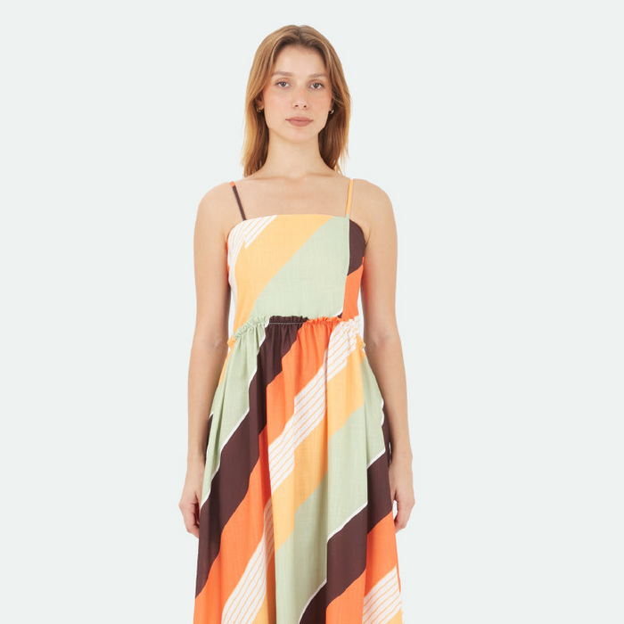 Multicolor Halo Long Dress