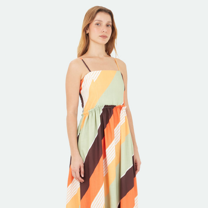 Multicolor Halo Long Dress