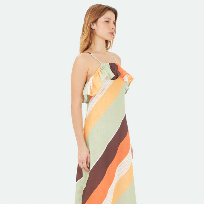 Multicolor Marbella Long Dress