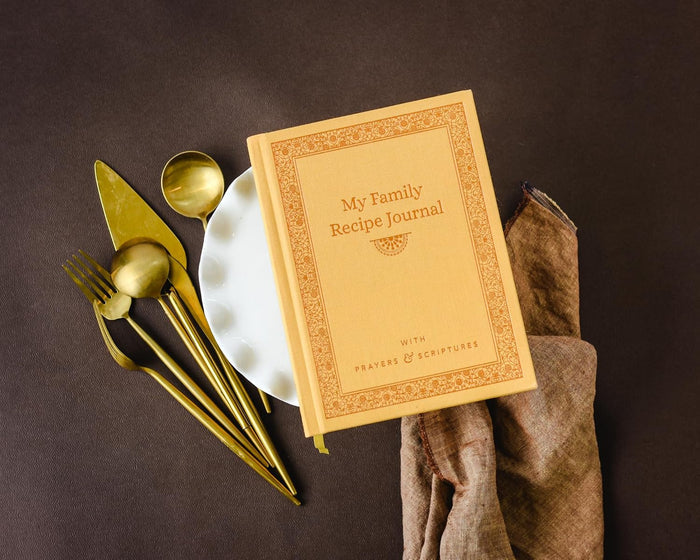 My Family Recipe Journal: With Prayers & Scriptures (A Blank Recipe Book with Space for 80 Recipes) – Create an Heirloom Family Cookbook to Pass Down to Future Generations