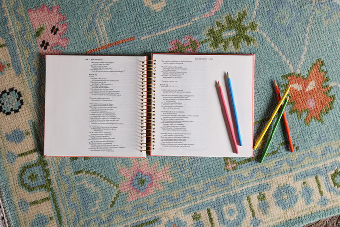 NIV, Spiral-bound Illustrating Bible: Psalms and Proverbs, Leathersoft Spiral, Coral: Draw, Write, and Reflect Your Way Through Scripture