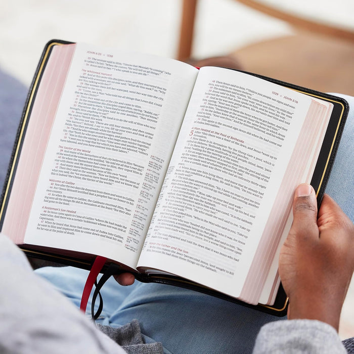 NKJV, Single-Column Reference Bible, Verse-by-verse, Comfort Print