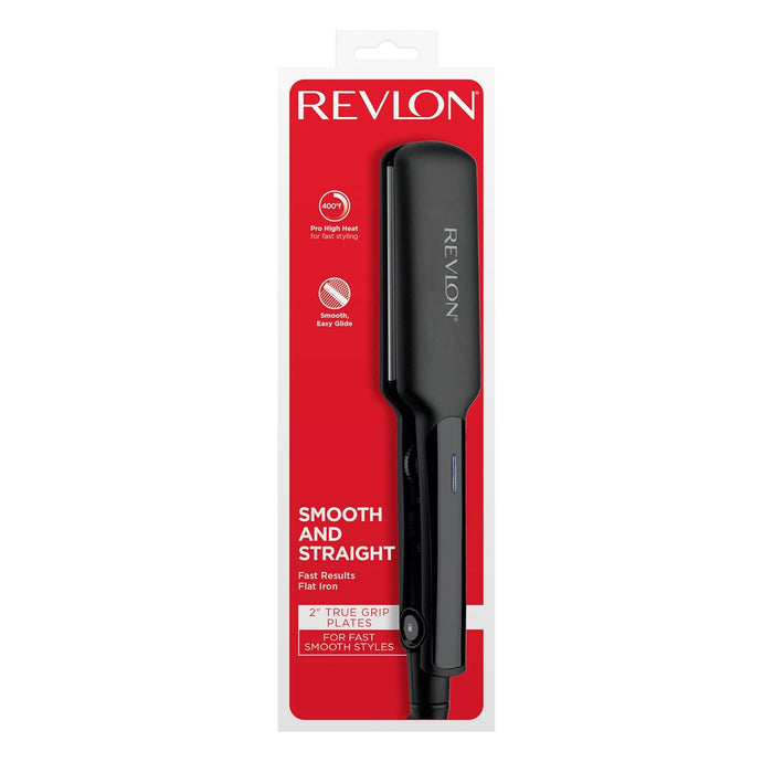 Plancha Alisadora Profesional REVLON Placas Cerámicas 2” De Calentamiento Rápido (RVST2182)
