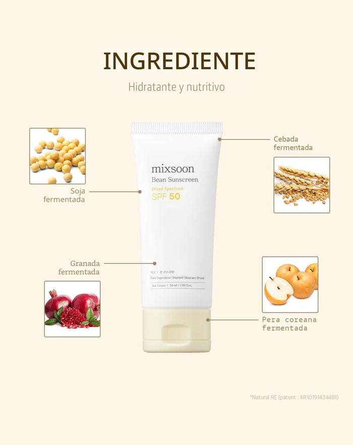 Protector Solar Sérum Facial MIXSOON Bean Hidratante