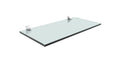 Repisa Prat-k 08617.005 0,8x20x40 Cm Recta Vidrio Vetro Soporte Cromado