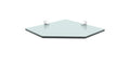 Repisa Prat-k 08619.002 0,8x25x25 Cm Recorte Vidrio Vetro Soporte Cromado
