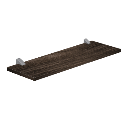 Repisa Prat-k 08852.010 1,5x20x40cm Recta Concept Tabaco Soporte Gris