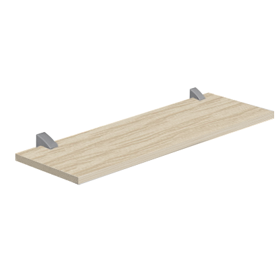 Repisa Prat-k 08858.020 1,5x20x60cm Recta Concept Roble Soporte Gris