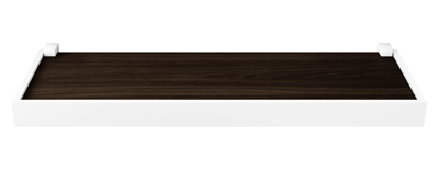 Repisa Prat-k 10207.05 1,5x20x100cm Recta Duetto Tabaco Soporte Blanco