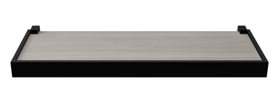 Repisa Prat-k 10211.01 1,5x10x40cm Recta Duetto Cemento Soporte Negro