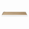 Repisa Prat-k 10213.01 1,5x10x40cm Recta Duetto Roble Soporte Blanco