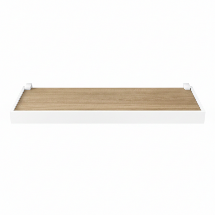 Repisa Prat-k 10213.01 1,5x10x40cm Recta Duetto Roble Soporte Blanco