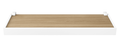 Repisa Prat-k 10213.05 1,5x20x100cm Recta Duetto Roble Soporte Blanco