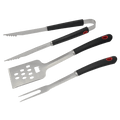 SET 3 PZ UTENSILIOS MANGO PLASTICO P/BBQ