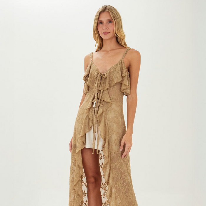 Taupe Dahlia Kimono