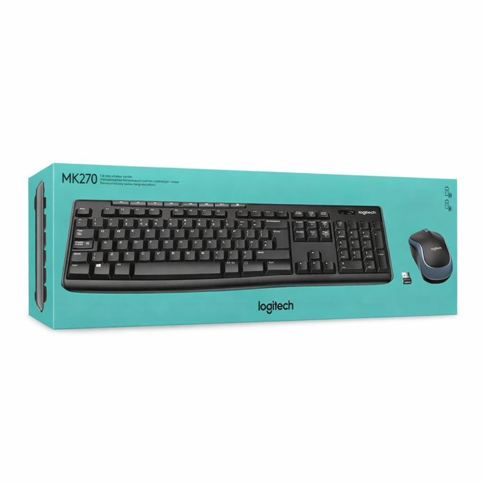 Teclado y Mouse Inalámbricos Logitech MK270 – 2.4 GHz