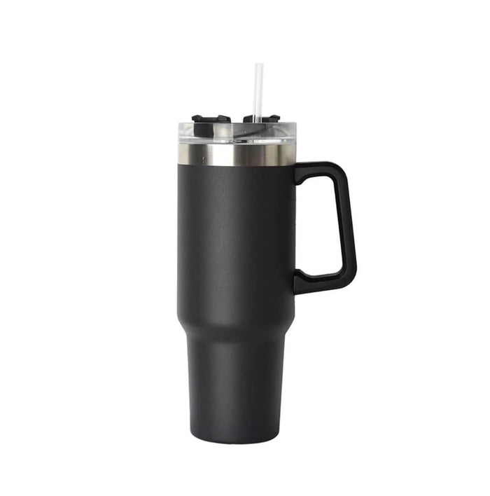 Termo De Acero Inoxidable De 40 Onzas Con Asa y Sorbete