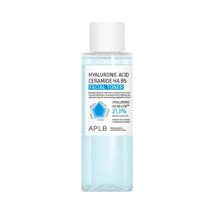 Tónico Facial Hidratante Intenso APLB Hyaluronic Acid Ceramide HA B5 Toner 160ml