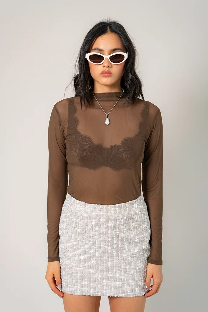 TOP MANGA LARGA MESH G-F 8620.