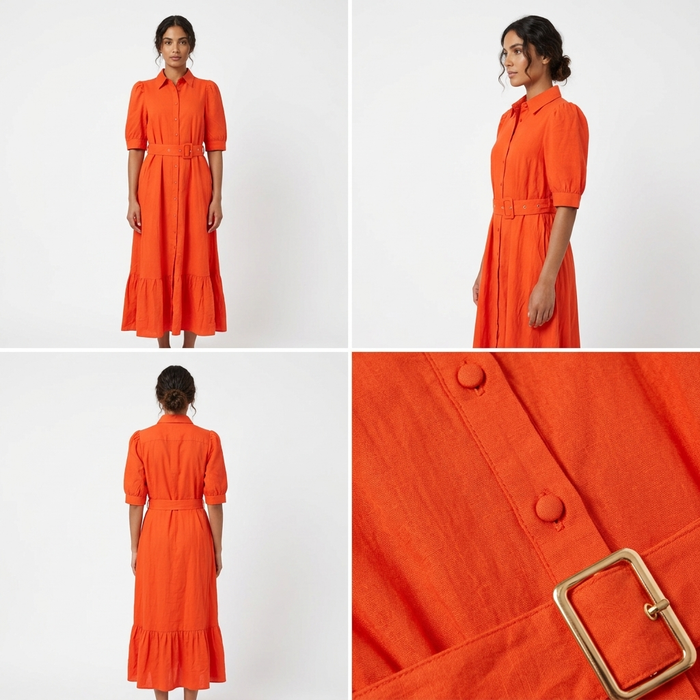 Vestido Available Mangas Cortas Liso para Damas