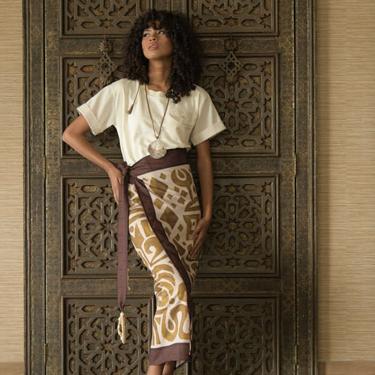 WRAP SKIRT LINO/ETNICO