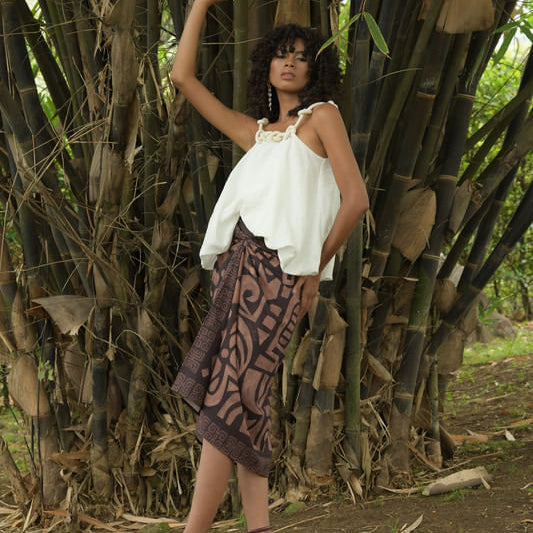WRAP SKIRT LINO/ETNICO