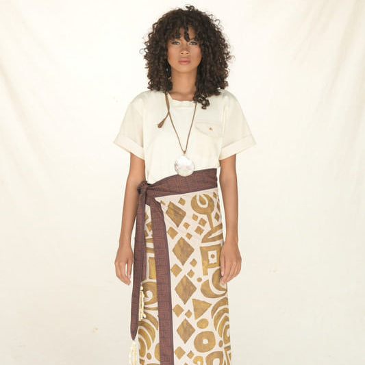 WRAP SKIRT LINO/ETNICO