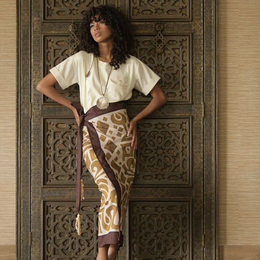 WRAP SKIRT LINO/ETNICO