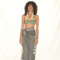 WRAP SKIRT LINO/HOJA ROTA