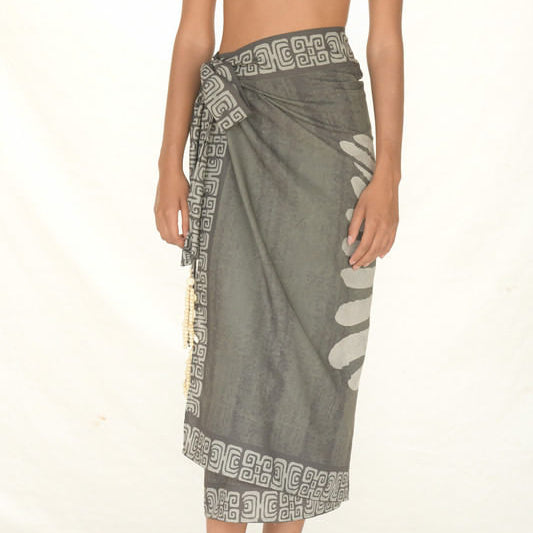 WRAP SKIRT LINO/HOJA ROTA