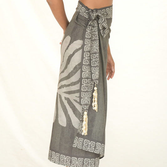 WRAP SKIRT LINO/HOJA ROTA