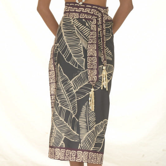 WRAP SKIRT LINO/HOJAS