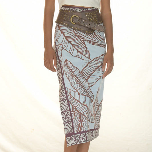 WRAP SKIRT LINO/HOJAS