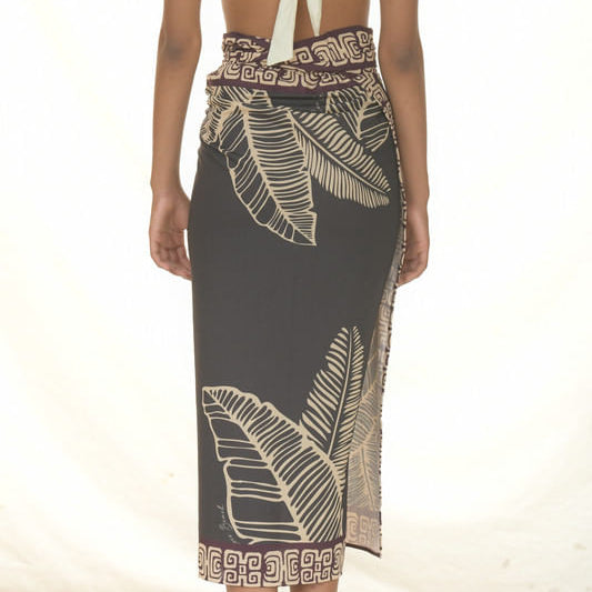 WRAP SKIRT LINO/HOJAS