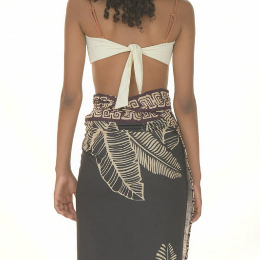 WRAP SKIRT LINO/PLATANERA
